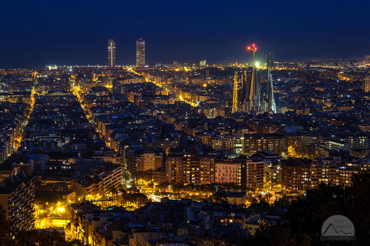 Barcelona night view