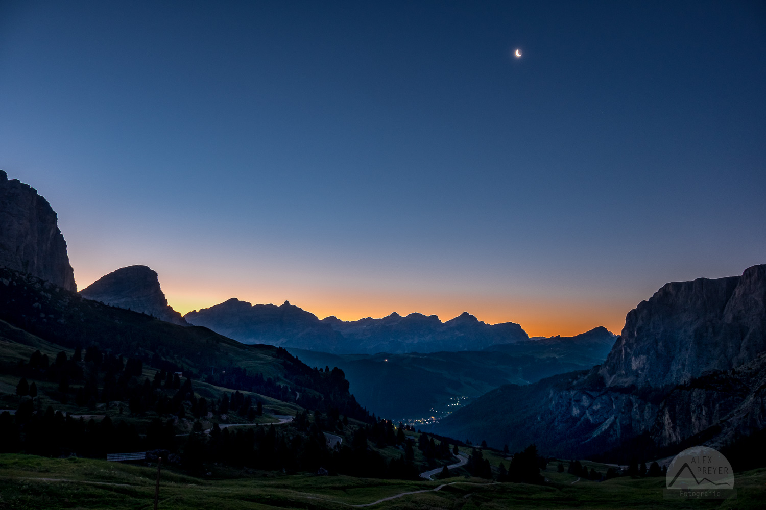 Sonnenaufgang am Grödner Joch